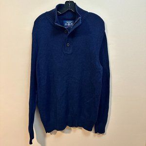 American Eagle Quarter Zip Sweater Navy